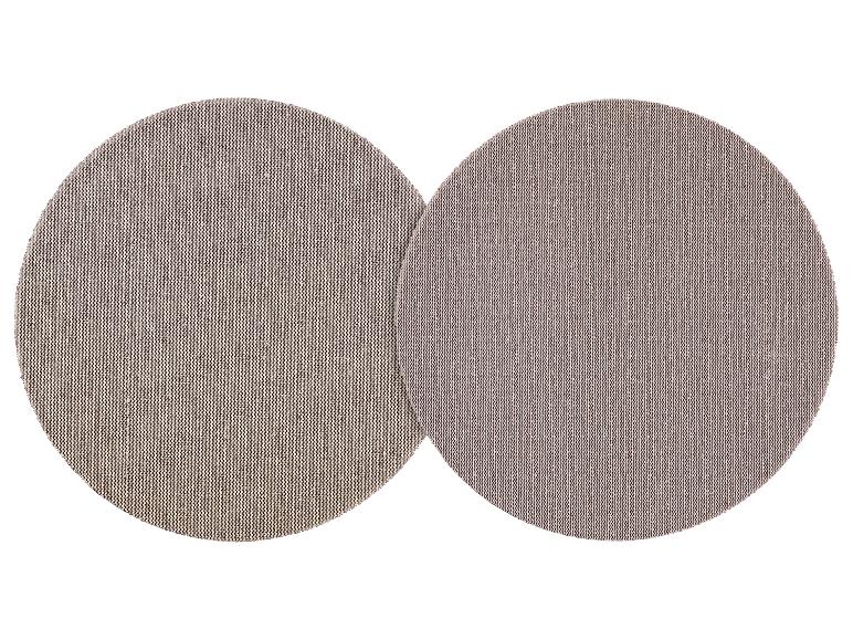 Zwei runde Schleifscheiben.