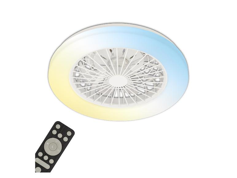 Deckenventilator mit Licht und Fernbedienung.
