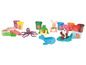 Play-Doh mit Tintenfisch, Kaninchen, Panda und Wal.