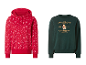 ESMARA Damen-Sweathoodie und Sweatpullover mit Weihnachtsmotiv