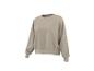 Helles beiges Basic-Langarm-Sweatshirt