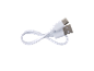 Weißes USB-A zu USB-C Ladekabel, aufgerollt