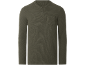 Dunkelgrünes Langarm-Henley-Shirt mit Brusttasche
