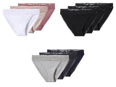 esmara® Damen Slips mit Spitze, 3 Stück