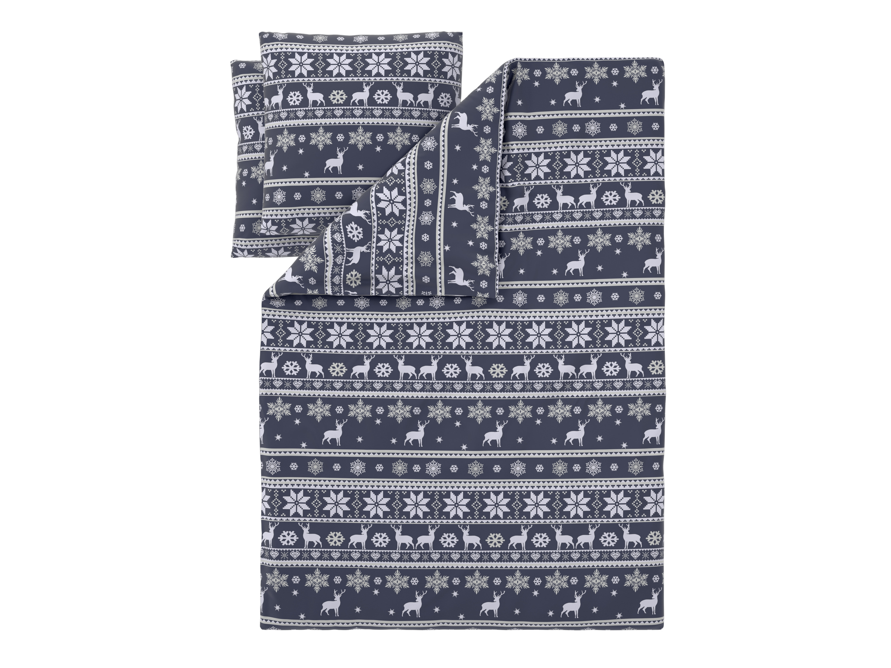 LIVARNO® Bettwäsche Fleece, 200 x 220 cm (Hirsche blau)