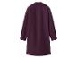 Dunkelvioletter Mantel mit Raglanärmeln und breitem Kragen, Rückansicht.