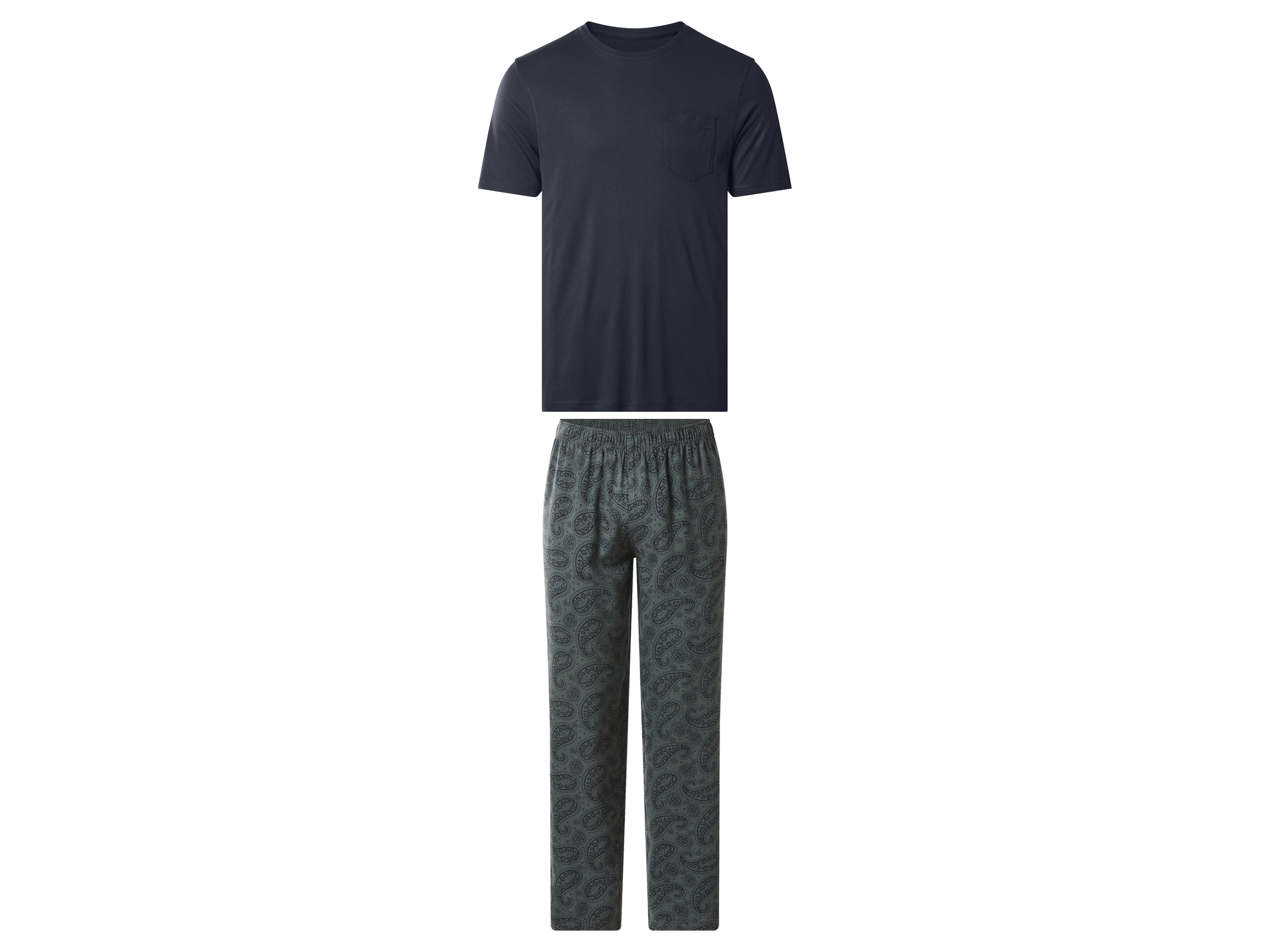 ESMARA MEN Herren Pyjama (gemuster/navy, S (44/46))