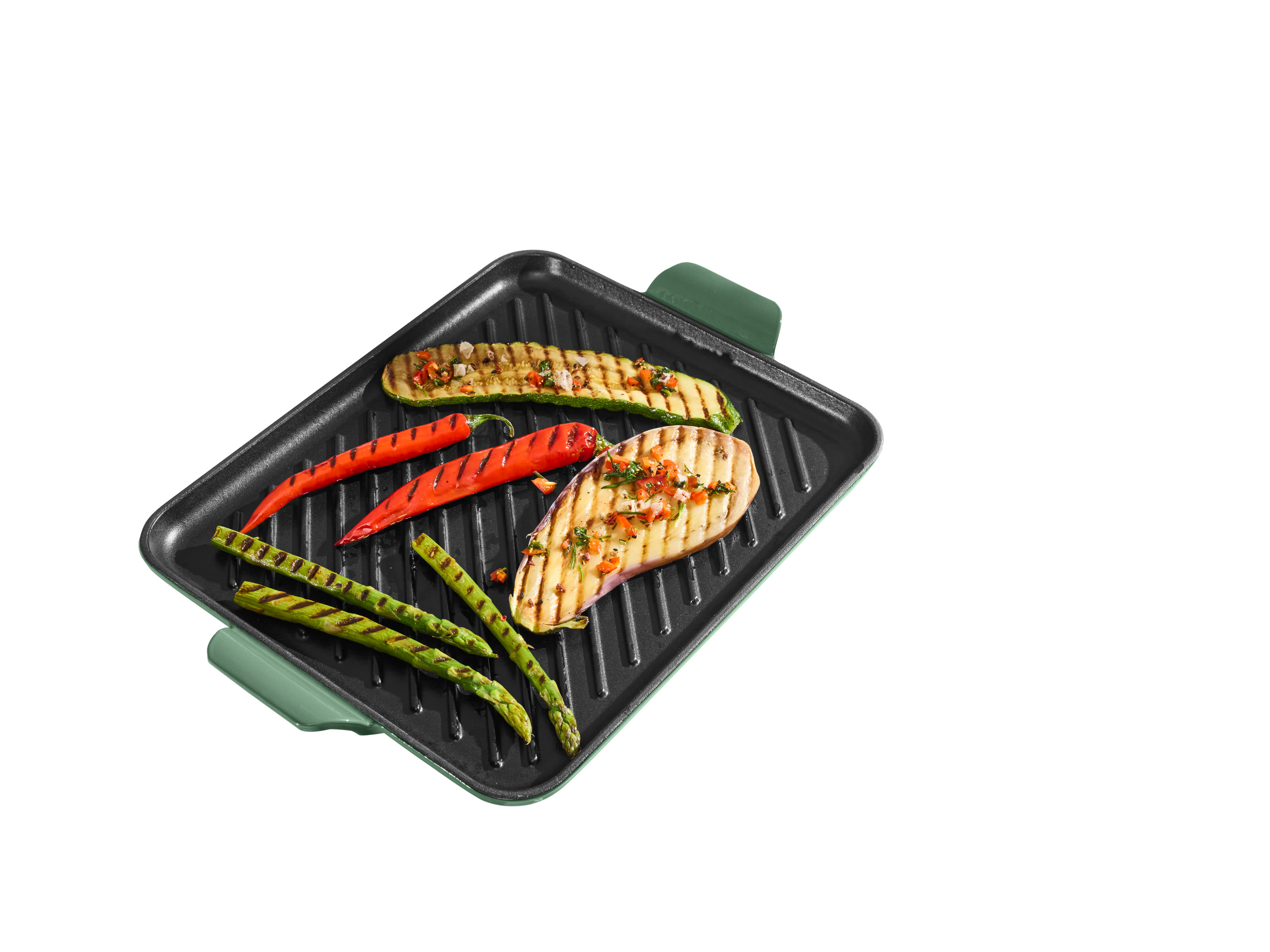 SILVERCREST® Premium-Gusseisenpizzaplatte Ø 31 cm Premium-Gusseisengrillplatte L 36,0 x B 26,0 cm (Grillplatte/grün) – Bild 3 von 4