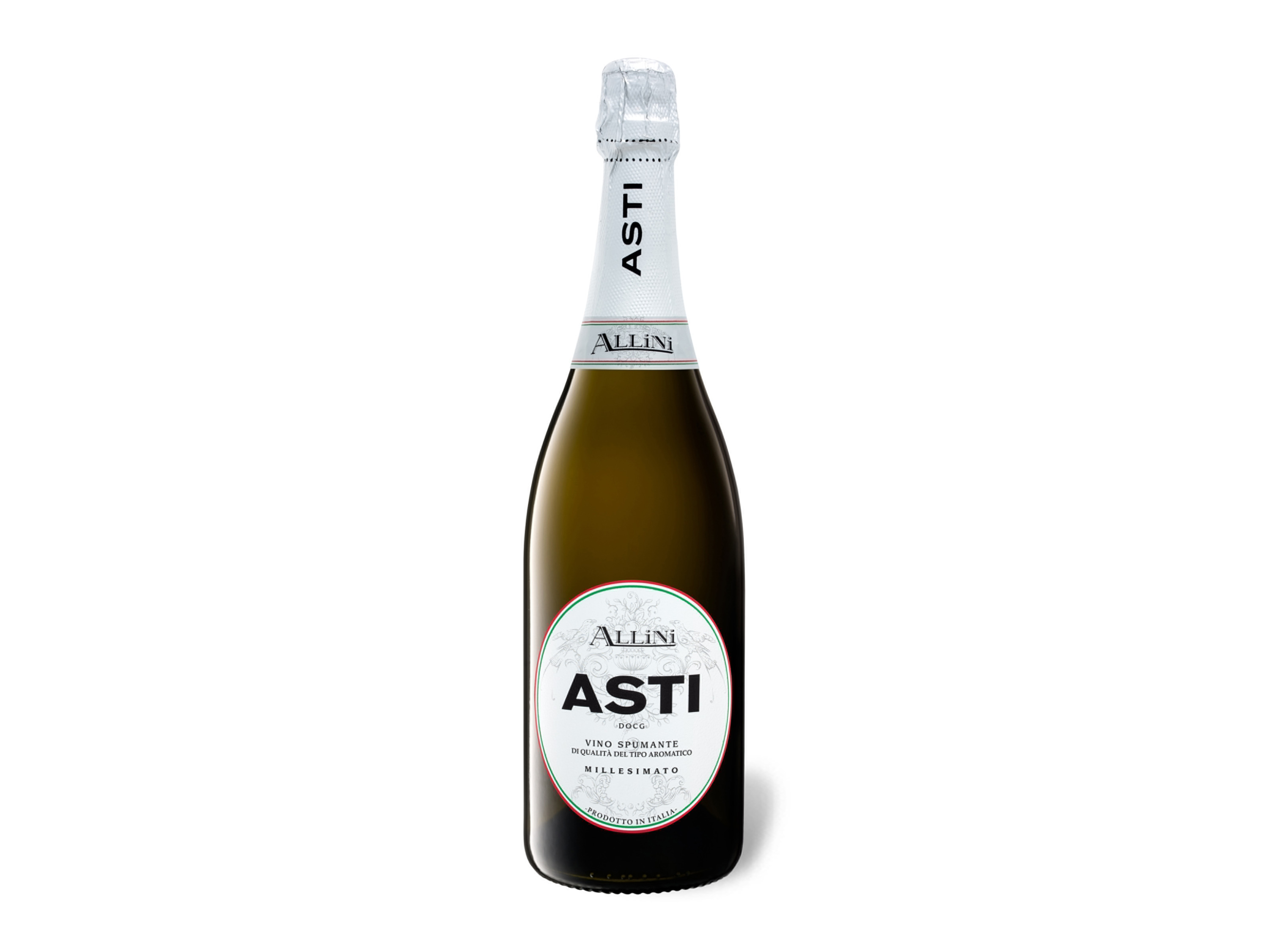 Lidl Wein-Angebot - ALLINI Asti Vino Spumante Millesimato DOCG mild, Schaumwein 2025