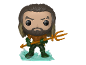 Aquaman Funko Pop Figur mit Dreizack und Wasserbasis