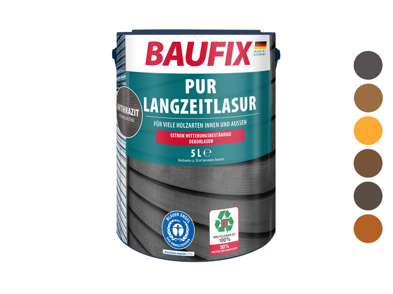 Gehe zu Vollbildansicht: BAUFIX PUR-Langzeitlasur 5 Liter - Bild 1