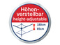 Höhenverstellbarer Wäscheständer, von 85 cm bis 180 cm.