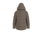 Braune Steppjacke mit Kapuze, Rückansicht