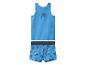 Blaues Kinder-Unterwäsche-Set mit Tanktop und Boxershorts, Welpen-Print und 'CHILLIN' WITH MY Pups'.