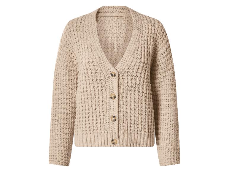 Beiger Strickcardigan mit Knöpfen