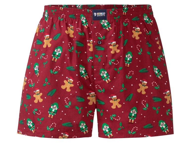 Gehe zu Vollbildansicht: Happy Shorts Herren Boxershorts mit Weihnachtsmotiv - Bild 3