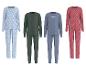 ESMARA KIDS Kinder Fleece-Pyjama in vier verschiedenen Farben und Mustern