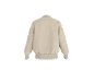 Beige Bomberjacke mit gerippten Bündchen und Saum, Rückansicht