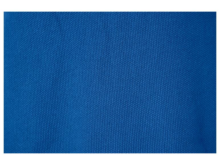 Dunkelblauer Stoff, dichte Textur.