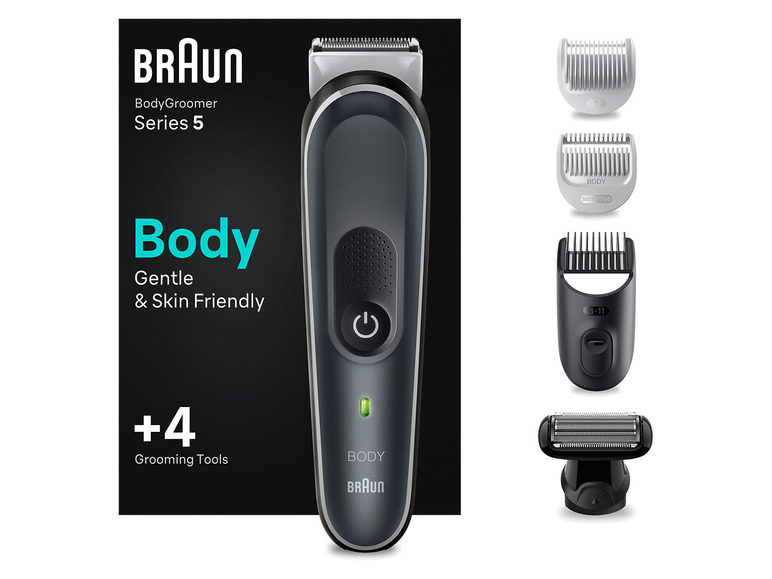 Braun BodyGroomer Series 5 elektrische Rasierer mit 4 Aufsätzen