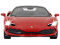Rotes Spielzeugauto mit leuchtenden Scheinwerfern