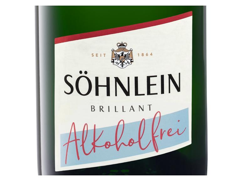 Etikett des alkoholfreien Sektguts Söhnlein Brillant Alkoholfrei.