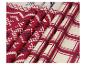 Stoff mit rot-weißem Muster und Karomuster