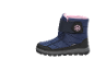 Blaue Kinder-Schneestiefel mit rosa Futter und Schneeflocke.