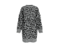 Graues Pulloverkleid mit Leopardenmuster