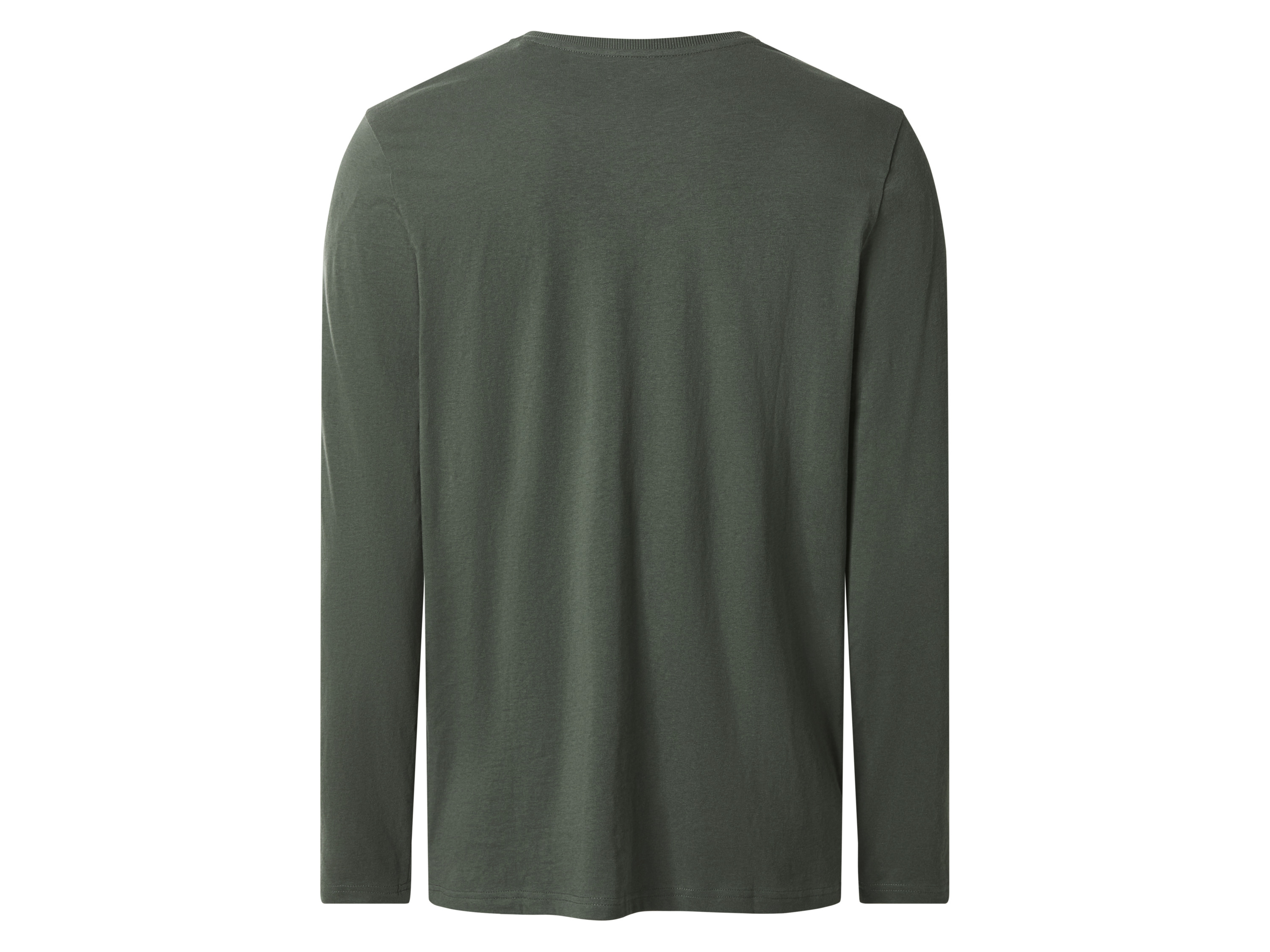 Thumbnail - esmara Men Herren Langarmshirt, 2 Stück (schwarz/khaki, L (52/54))