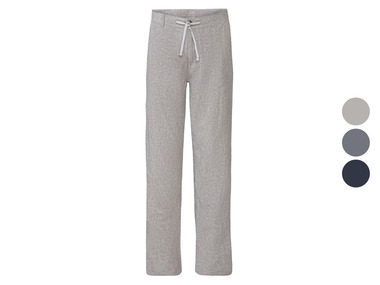 LIVERGY® Herren Leinenhose, Straight Fit, mit aufgesetzten Gesäßtaschen