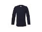 Dunkelblaues geripptes Langarmshirt