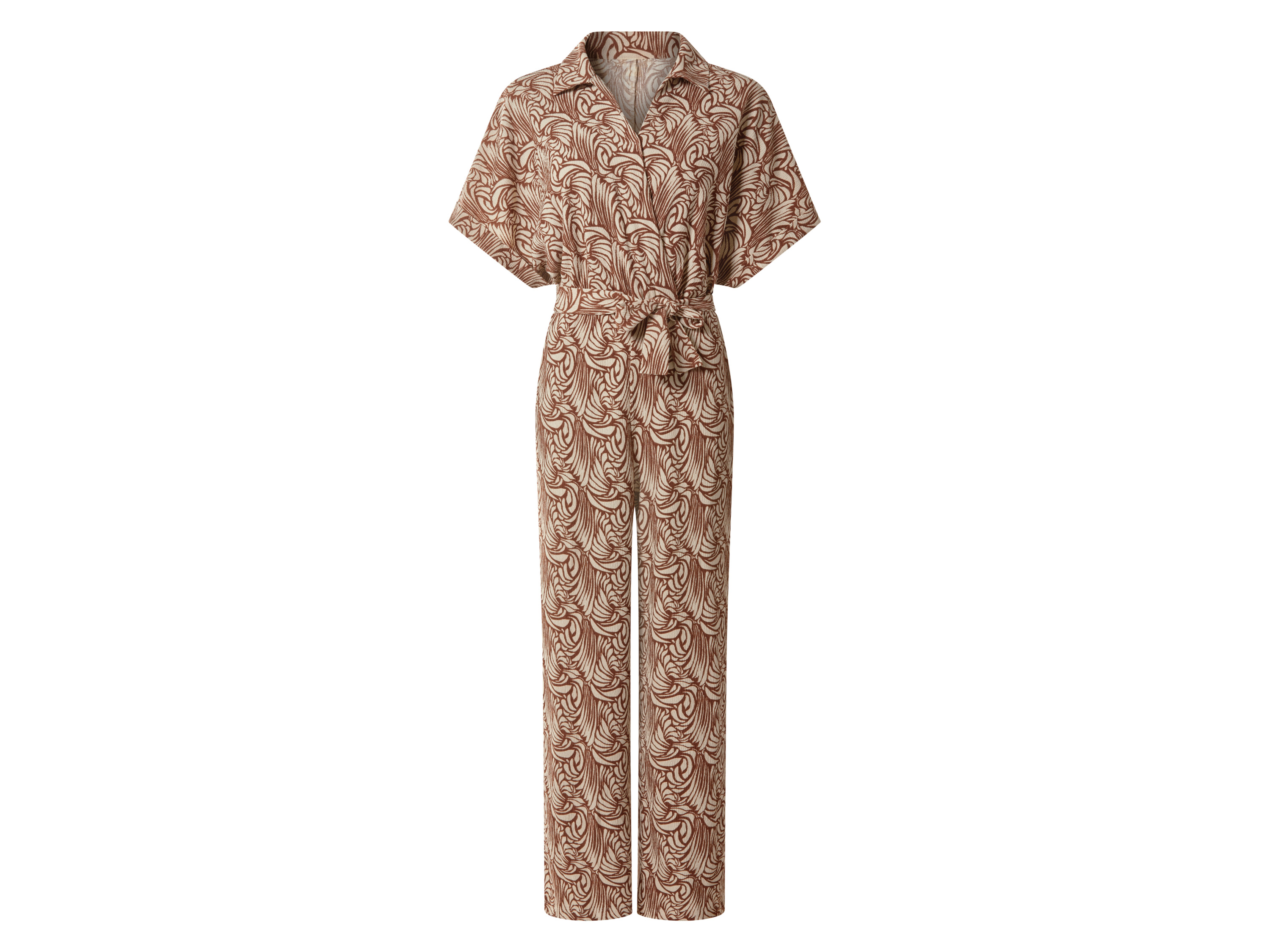 ESMARA® Damen Crêpe-Jumpsuit (braun/beige, S(36/38))
