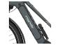 Grauer E-Bike-Rahmen mit „FISCHER“- und „TERRA 6.8i“-Schriftzug.