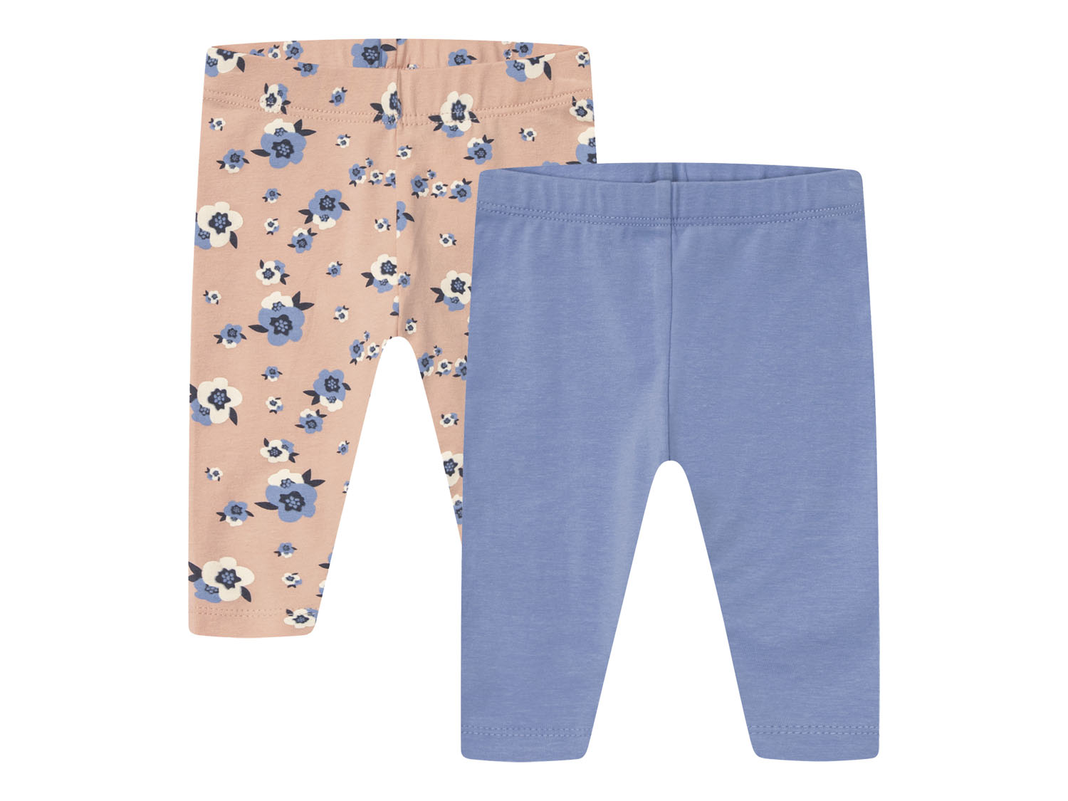 lupilu® 2 Baby Mädchen Leggings (62/68, Blumen/blau) | 04055334720472