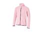 Ein rosa Fleecejacke mit Reißverschluss.