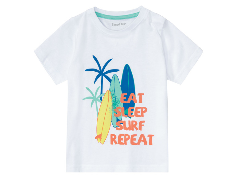 Gehe zu Vollbildansicht: lupilu® Kleinkinder Jungen T-Shirt, 2 Stück, weiche Single-Jersey-Qualität - Bild 8