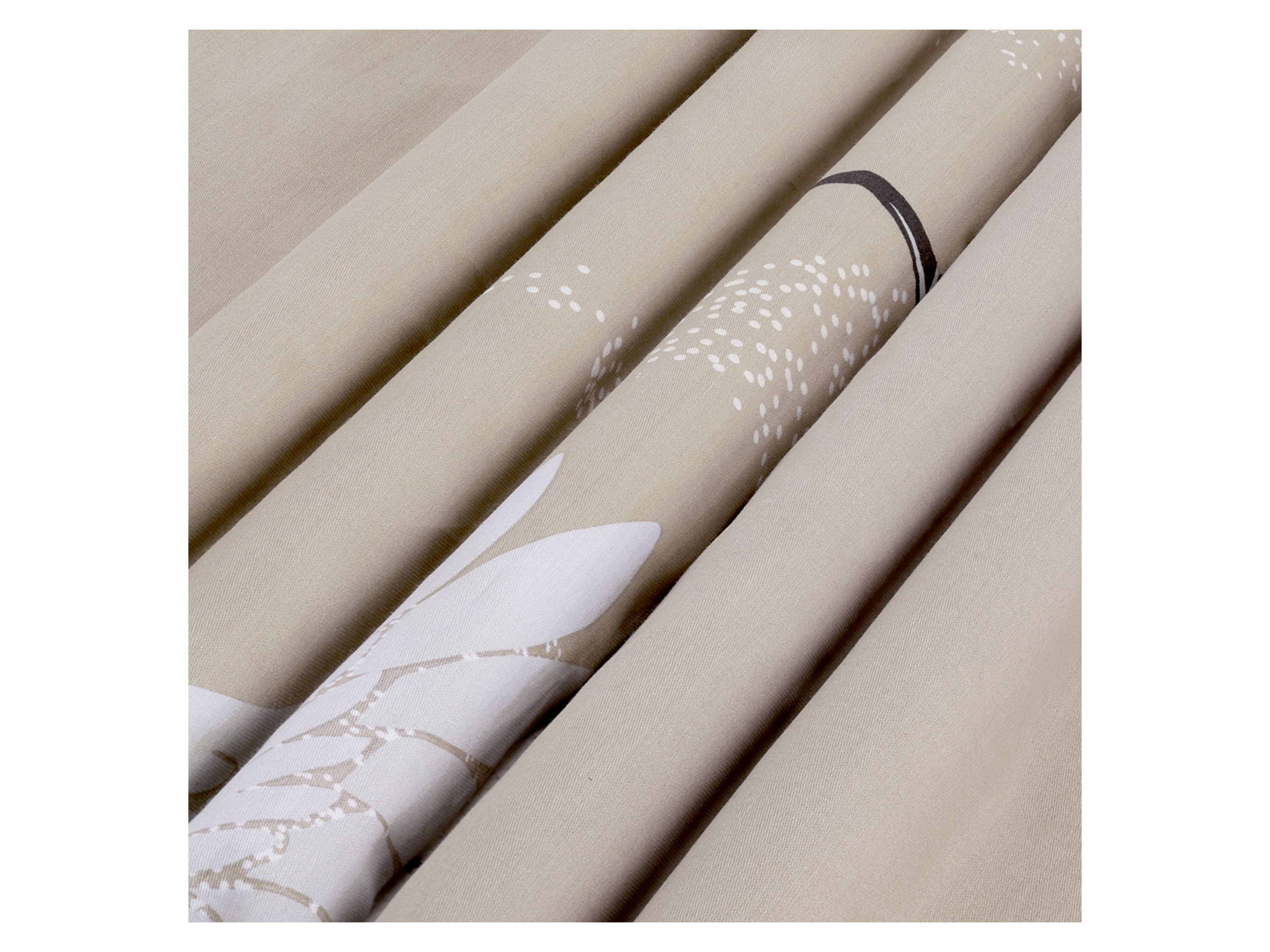 Thumbnail - LIVARNO home Satin-Wendebettwäsche, 200 x 220 cm (Kranich/beige)