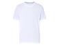 Weißes T-Shirt mit kurzen Ärmeln.