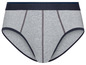 Graue Unterhose mit blauem Bund