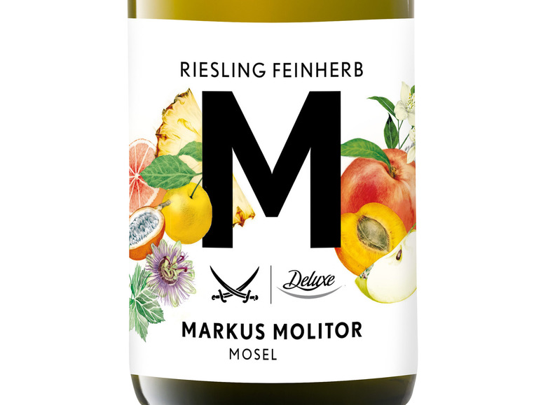 Gehe zu Vollbildansicht: Markus Molitor "M" Sansibar Deluxe Riesling Mosel QbA feinherb, Weißwein 2021 - Bild 2
