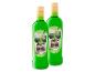 Zwei Flaschen Mojito Cocktail-Mix, 20% Vol., 0,7L, mit festlichem Etikett.