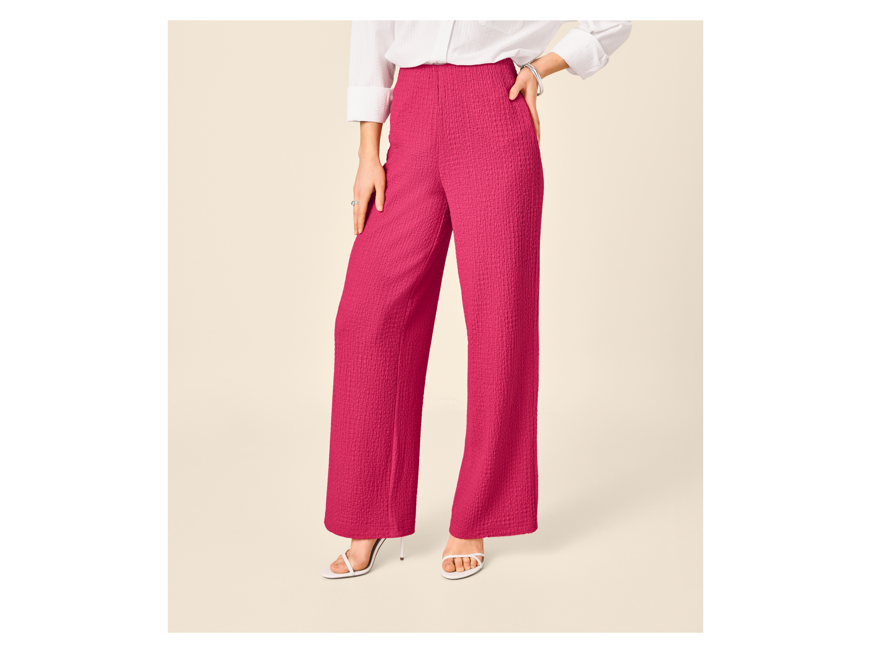 ESMARA® Damen Wide-Leg-Hose (Pink, L(44/46)) – Bild 2 von 4