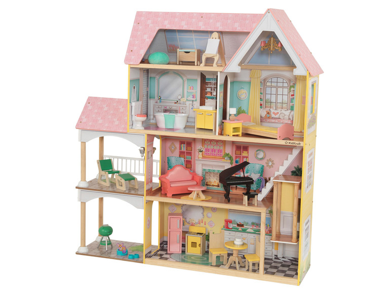 Gehe zu Vollbildansicht: KidKraft Puppenhaus »Lolas Villa«, einfacher Aufbau - Bild 1