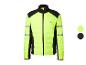 Herren-Radjacke in Neongelb und Schwarz, wattiert, mit reflektierenden Streifen