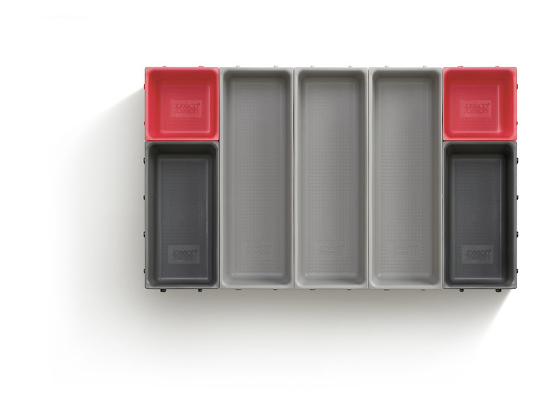 Gehe zu Vollbildansicht: Joseph Joseph Duo Blox™ 7-teiliges Schubladen-Besteckeinsatz Set - Grau/Rot - Bild 10