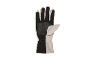 Skihandschuh in Beige und Schwarz, mit rutschfester Handfläche und elastischem Bündchen.