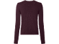 Dunkelroter Damen-Langarmpullover, Rückansicht