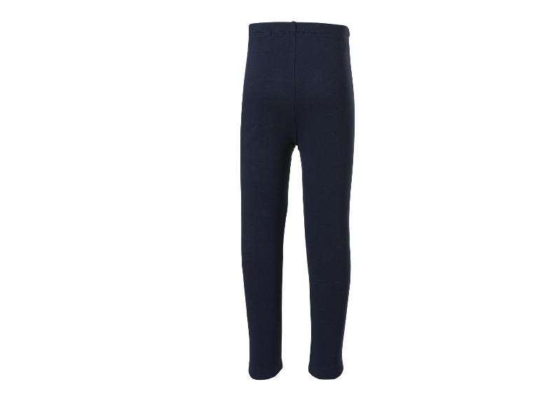 Dunkelblaue Kinderleggings auf weißem Hintergrund.