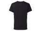 Schwarzes T-Shirt mit kurzen Ärmeln.